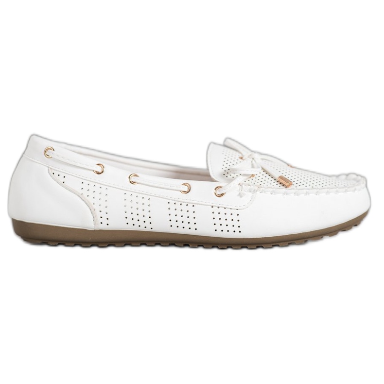Diamantique Mokasyny Z Eko Skóry białe