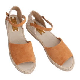 Espadryle wyciete camel BB28P Camel brązowe
