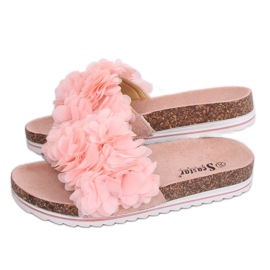 Klapki flower power różowe BG47P Pink
