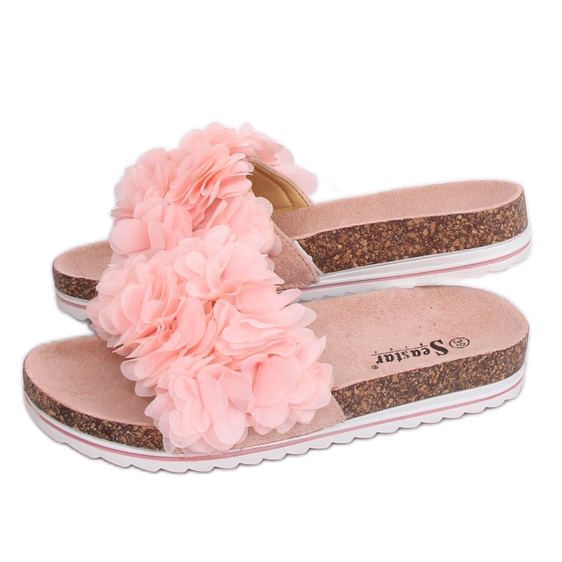 Klapki flower power różowe BG47P Pink