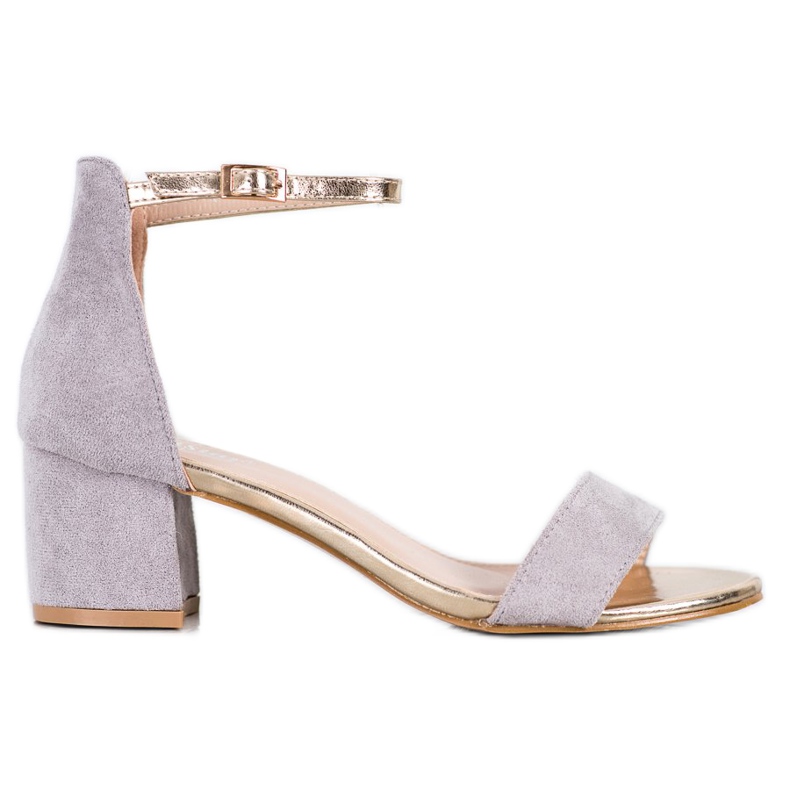 Seastar Sandałki Ze Złotym Paskiem szare