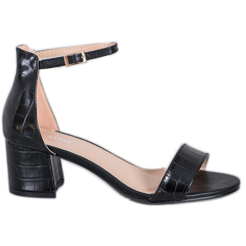 Seastar Sandałki Z Eko Skóry czarne