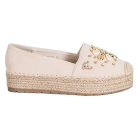 Seastar Espadryle Z Ozdobami brązowe
