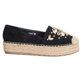 Seastar Espadryle Z Ozdobami czarne