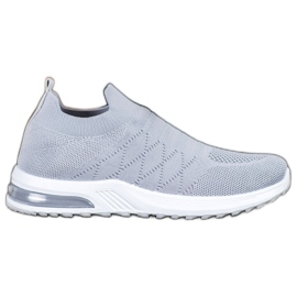 Diamantique Szare Wsuwane Obuwie