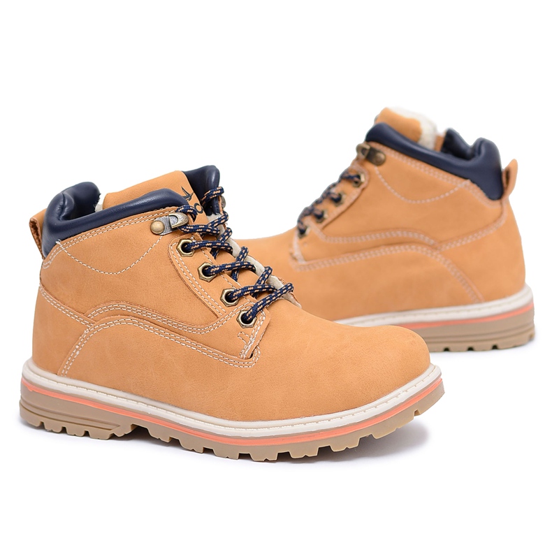 Vico Dziecięce Chłopięce Ciepłe Trzewiki z Polarem Camel Billy brązowe