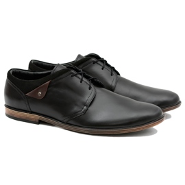 Gejms Męskie Czarne Półbuty Luca Skóra