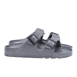 Flameshoes Męskie Szare Ogrodowe Lekkie Klapki