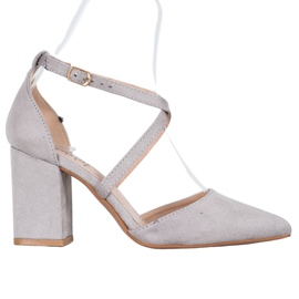 Seastar Szare Zamszowe Czółenka