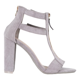 Seastar Sandałki Z Suwakiem szare