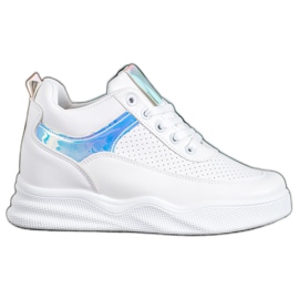 Renda Sneakersy Z Eko Skóry białe