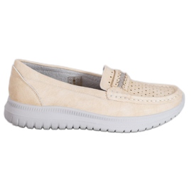 Small Swan Mokasyny Na Platformie brązowe