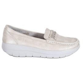 SHELOVET Wygodne Mokasyny Na Platformie żółte