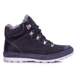 Mario Boschetti Czarne Skórzane Ocieplane Męskie Botki Abelo