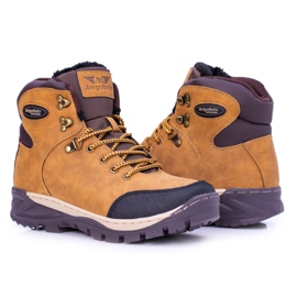 Ax Boxing Ocieplane Futrem Męskie Buty Trekkingowe Camel Hear brązowe