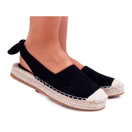 Espadryle Damskie Tenisówki Czarne Moriente