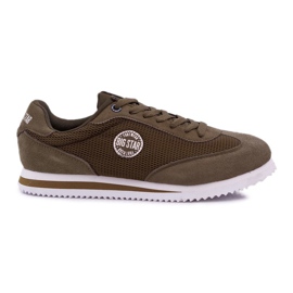 Sportowe Męskie Buty Big Star Khaki DD174088 zielone