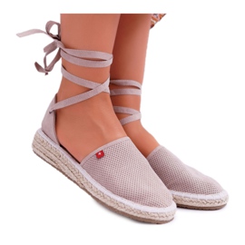 Espadryle Damskie Big Star Na Platformie Beżowe DD274A193 beżowy