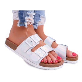 Damskie Klapki Srebrne Big Star DD274134 szare