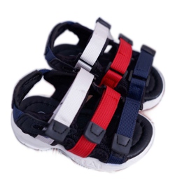 FRROCK Dziecięce Sandały Na Rzepy Dla Dziewczynki Chłopca Czarne Fima