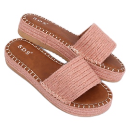 Klapki espadryle różowe 7970-PL Pink