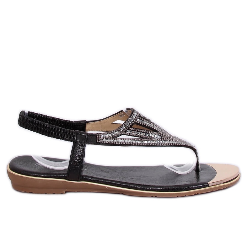 Sandałki japonki zdobione czarne M03 Black