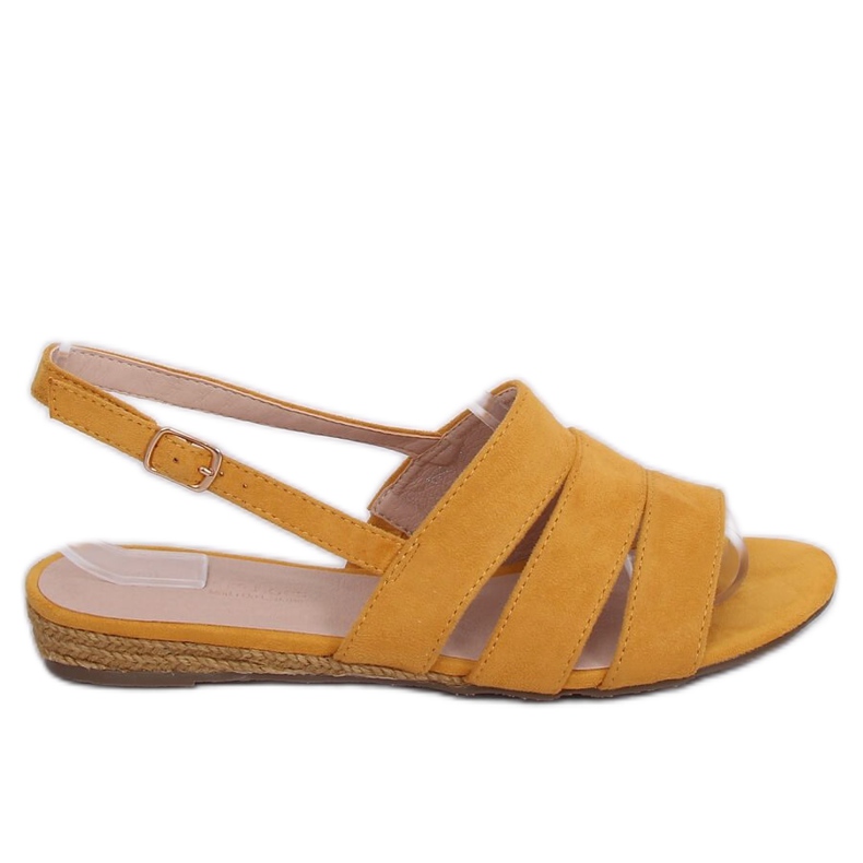 Sandałki espadryle miodowe 9291 Amarillo żółte