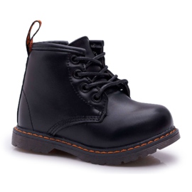 FRROCK Dziecięce Botki Ocieplane z Suwakiem Czarne Goopy