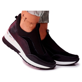 Vinceza Sportowe Damskie Wsuwane Buty Skórzane Czarne SG20-7769 Join Us