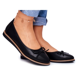 Baleriny Damskie Sergio Leone Czarne BL612