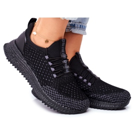 Damskie Sportowe Obuwie Sneakersy Big Star Czarne FF274962