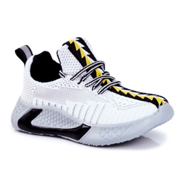 FRROCK Sportowe Buty Dziecięce Szaro Białe Stich szare