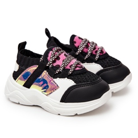 FRROCK Dziecięce Sportowe Buty Czarne Velma
