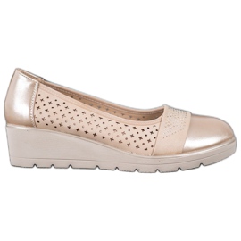 Comer Czółenka Z Cyrkoniami brązowe żółte