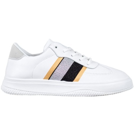 Small Swan Modne Buty Sportowe białe