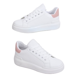 Trampki damskie białe 85-428 WHITE/PINK różowe