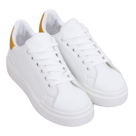 Trampki damskie białe 85-428 WHITE/YELLOW żółte