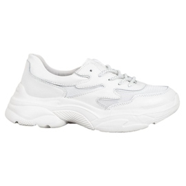 Filippo Skórzane Białe Sneakersy