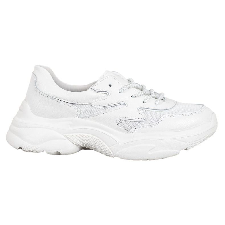 Filippo Skórzane Białe Sneakersy