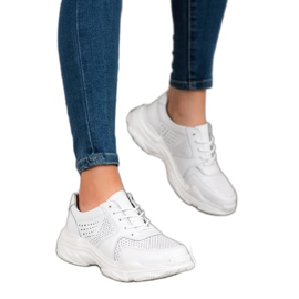 Filippo Klasyczne Sneakersy Ze Skóry białe