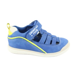 American Club Sandałki chłopięce wkładka skórzana GC12/20 niebieskie