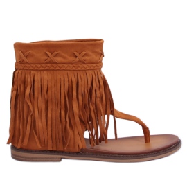 Japonki z cholewką camel NS129P Camel brązowe