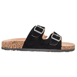 Klapki Ze Sprzączką VINCEZA czarne