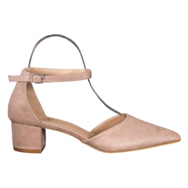 Small Swan Stylowe Czółenka brązowe