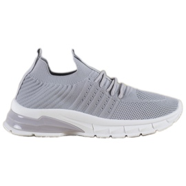 Bella Paris Ażurowe Sneakersy szare