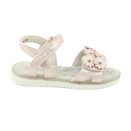 Sandałki różowe-perliste cekiny American Club XD10/20