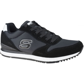 Buty Skechers Sunlite-Waltan M 52384-BLK czarne niebieskie