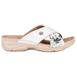 Klapki Na Platformie VINCEZA białe