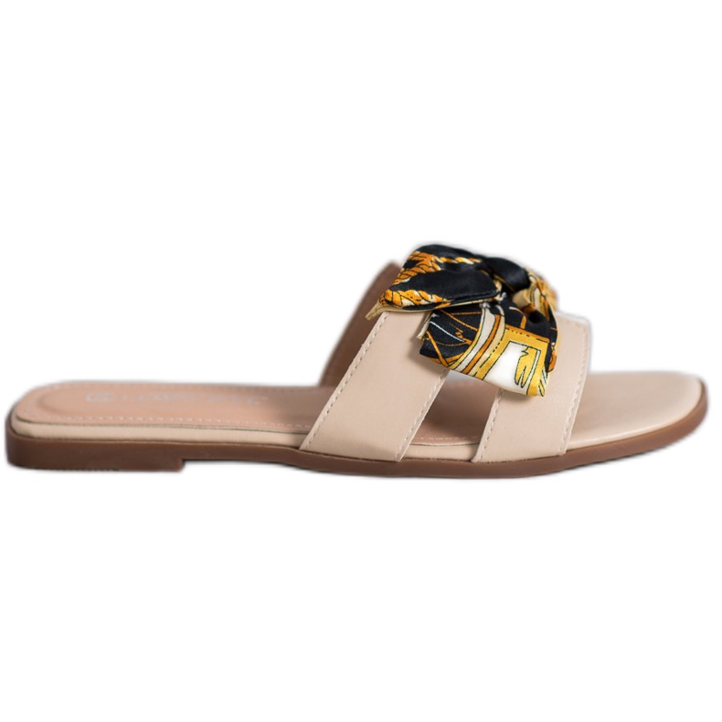 SHELOVET Eleganckie Klapki brązowe