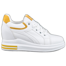 Lovery Sneakersy Na Koturnie białe